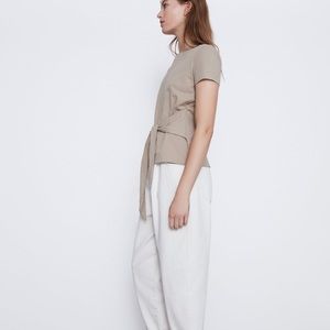 T-SHIRT WITH BOW - zara